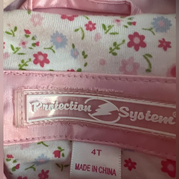 Protection System Girls 4T Pink Lined Rain jacket with matching lined hat - Picture 8 of 15